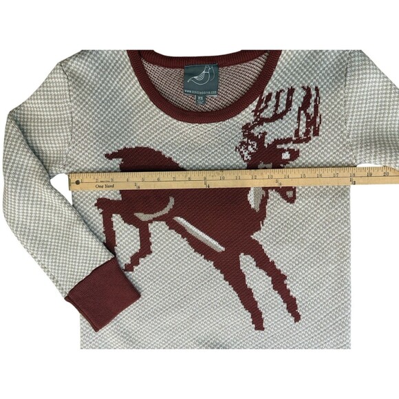 Knitted Dove Anthropologie Knit Sweater Women's Size XS Deer 4 Buttons Down Back - Picture 11 of 13